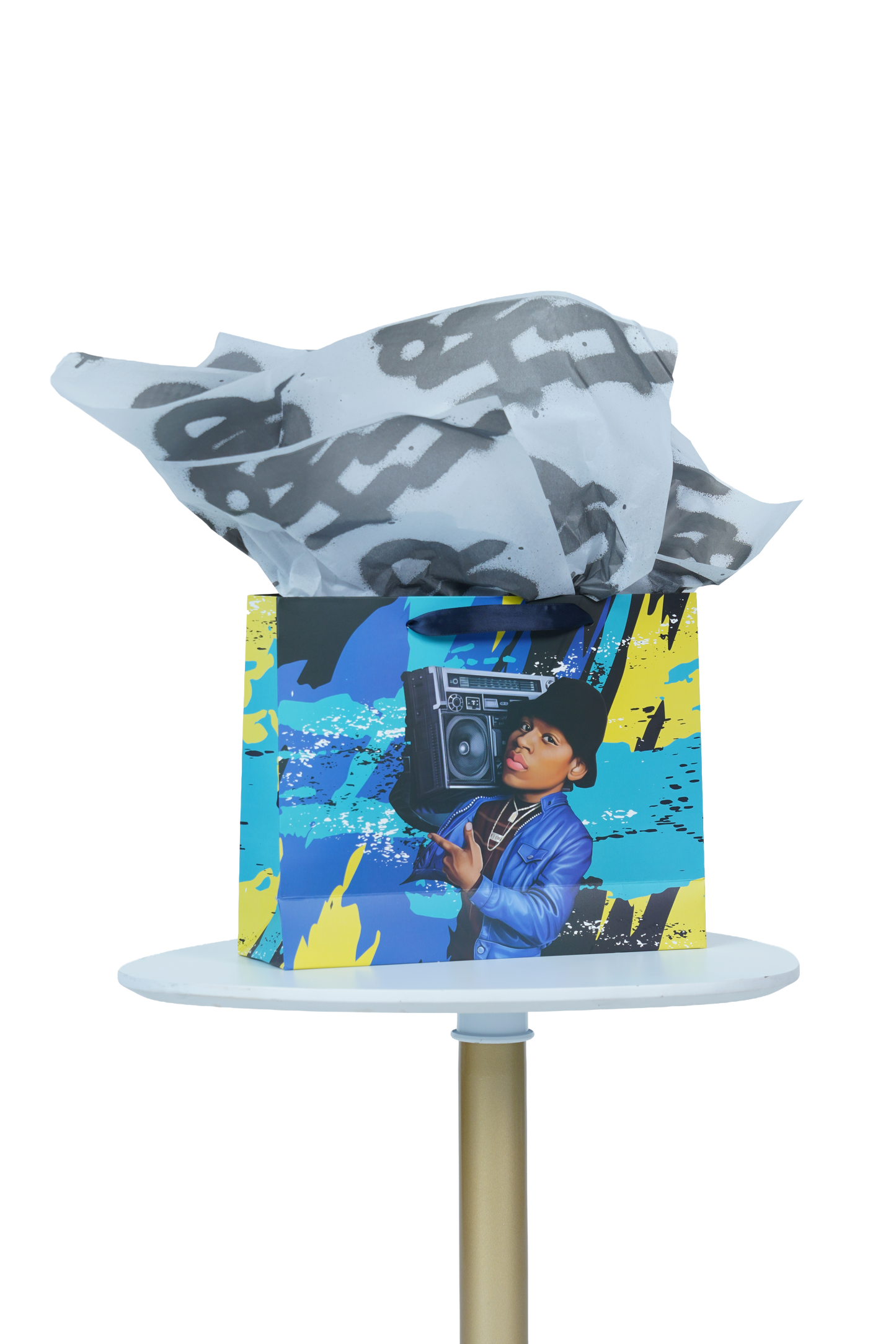 Caricature Gift Bag w/Colored Handles image 1