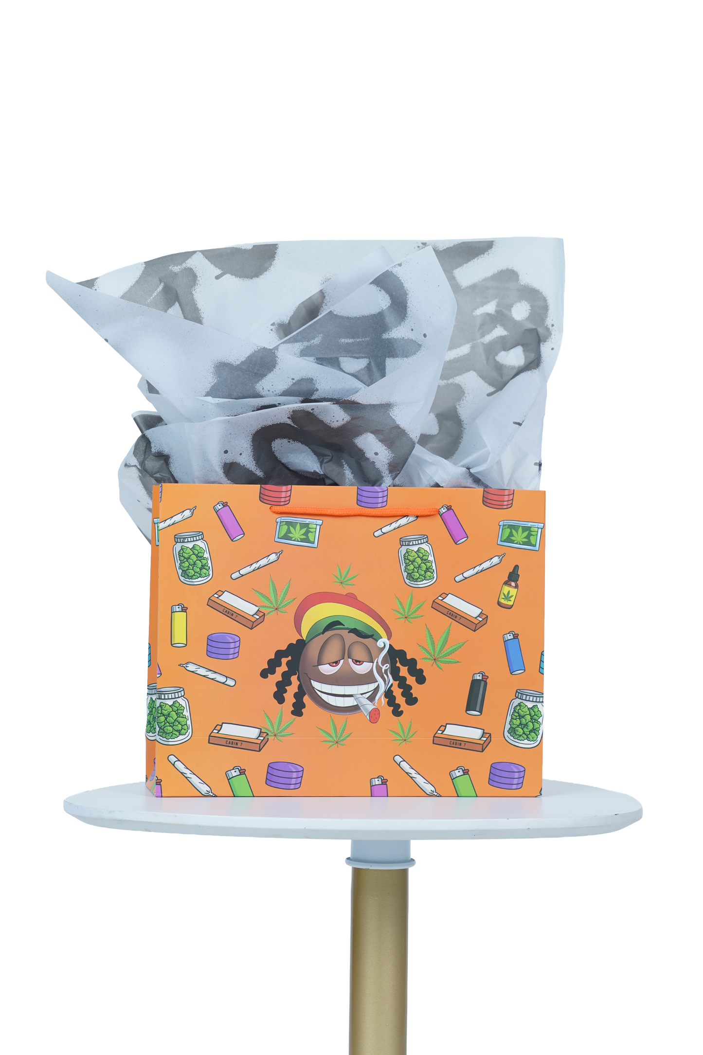 Caricature Gift Bag w/Colored Handles image 0