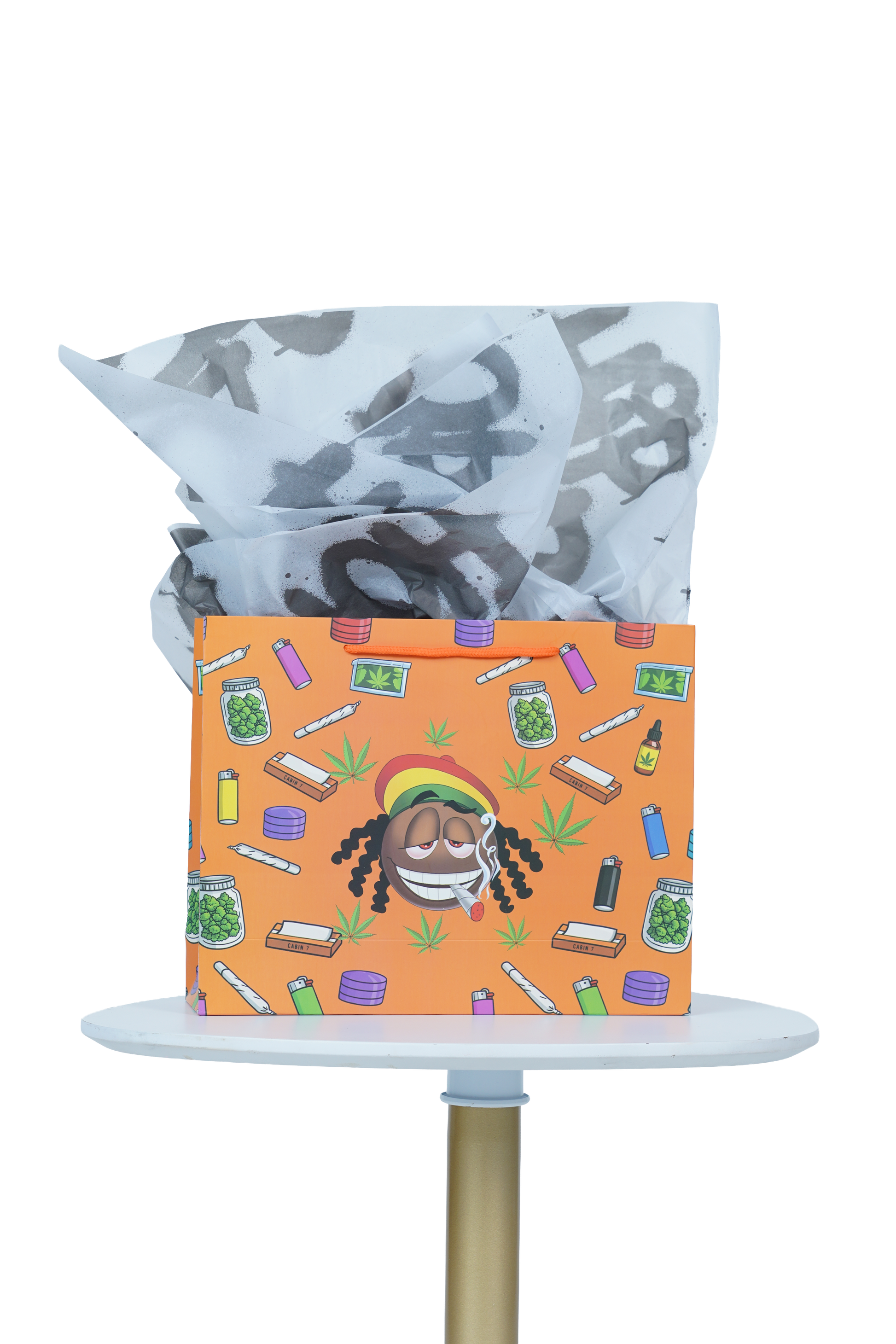 Caricature Gift Bag w/Colored Handles image 0