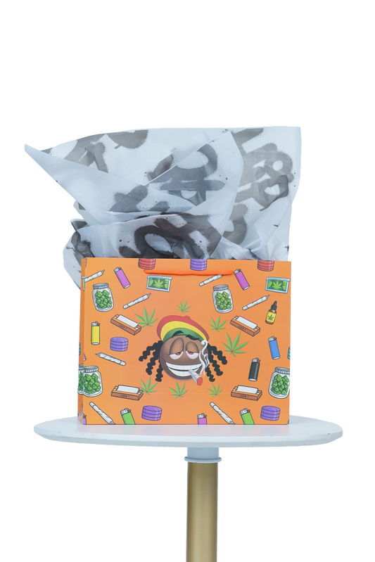 Caricature Gift Bag w/Colored Handles image 0