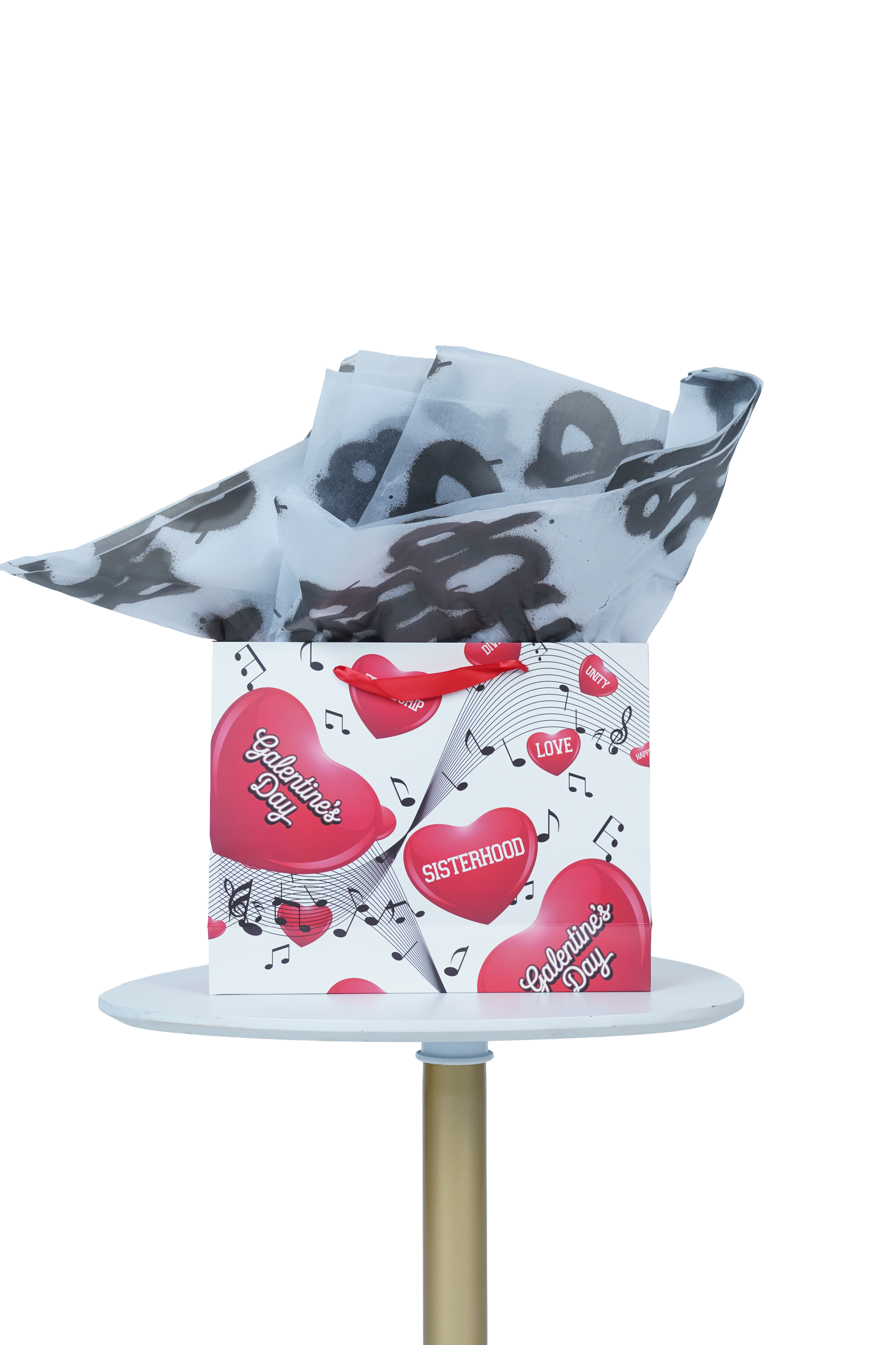 Caricature Gift Bag w/Colored Handles image 0