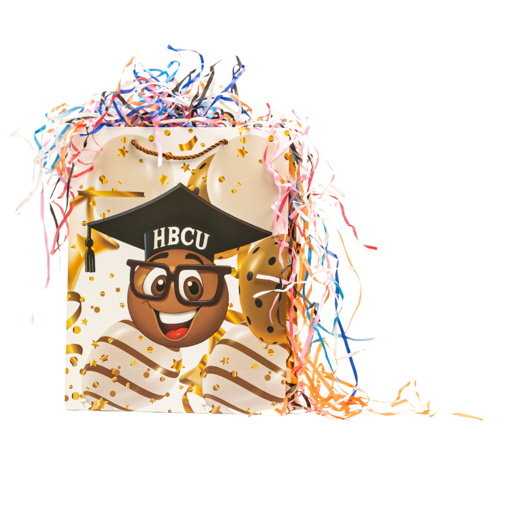 Gift Bag Durable & Colorful with Handle - HBCU Male Grad with Hat image 1