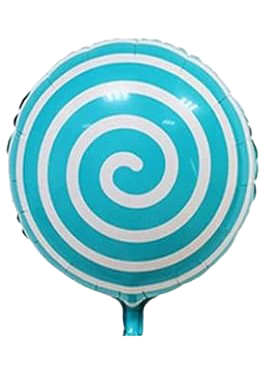 18" Blue Lollipop Shaped Foil Balloon image 0