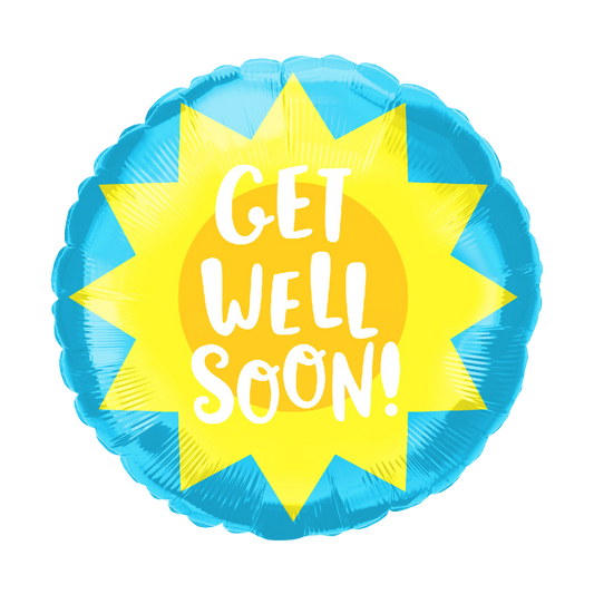10" 'Get Well' 'Sun' Balloon image 0