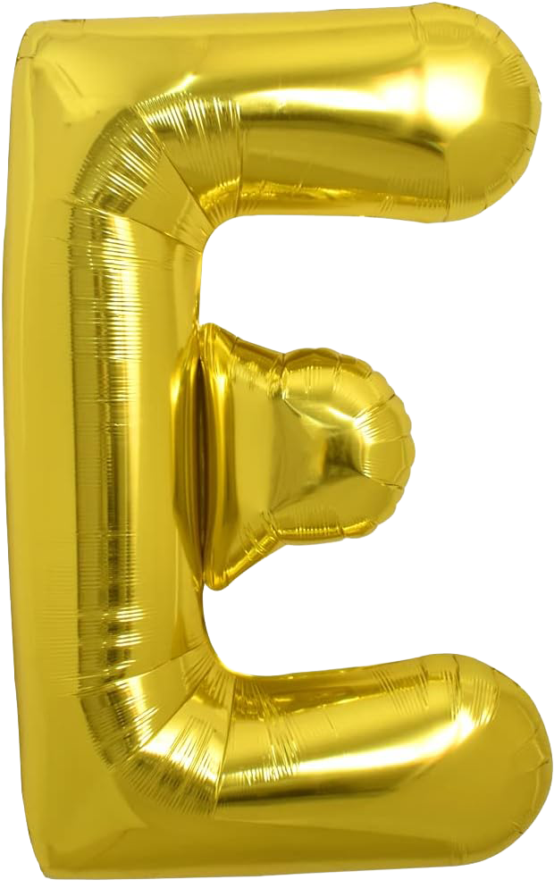 40" Jumbo 'E' Gold Alphabet Foil Balloon image 0