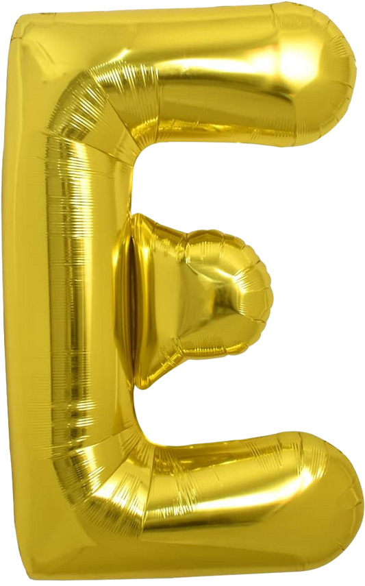 40" Jumbo 'E' Gold Alphabet Foil Balloon image 0