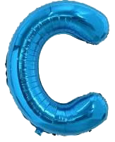 16" Blue Letter 'C' Foil Balloon image 0