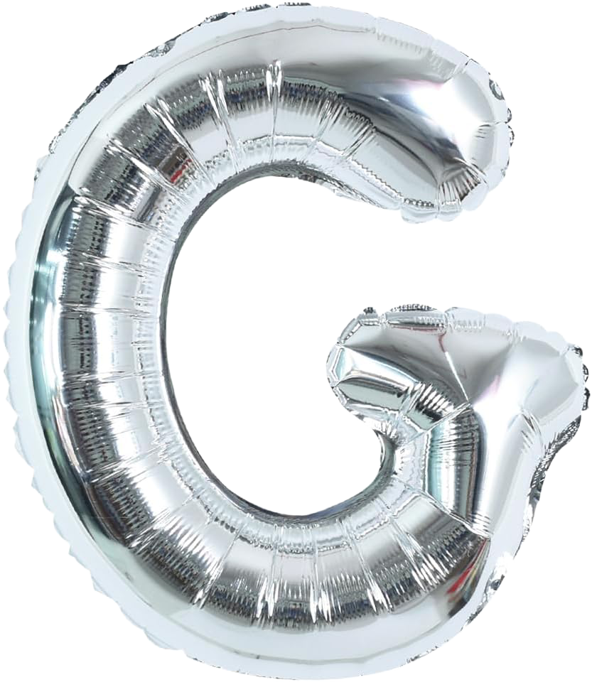 40" Jumbo 'G' Silver Alphabet Foil Balloon image 0