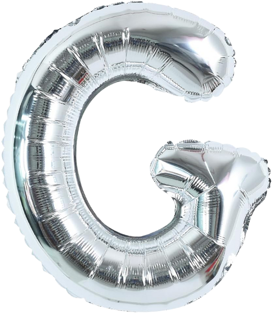 40" Jumbo 'G' Silver Alphabet Foil Balloon image 0