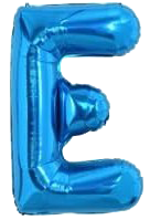 16" Blue Letter 'E' Foil Balloon image 0
