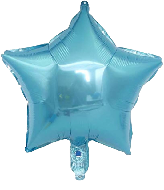 18" Metallic Blue Star Shaped Foil Balloons image 0
