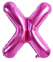 16" Pink Letter 'X' Foil Balloon image 0