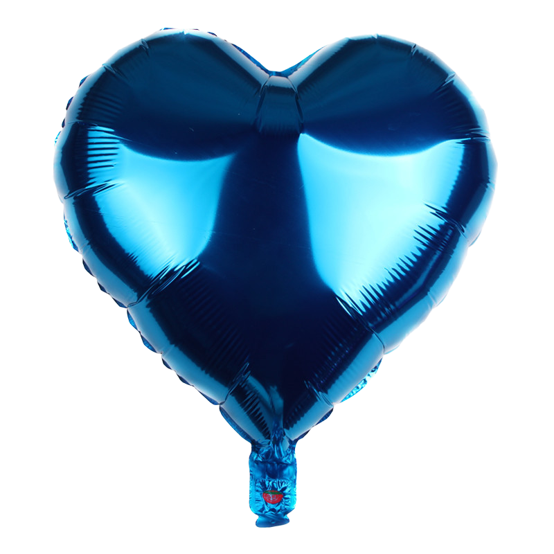 18" Deep Blue Heart Shaped Foil Balloon image 0
