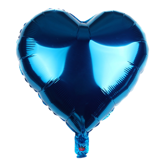 18" Deep Blue Heart Shaped Foil Balloon image 0