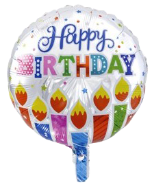 18" 'Happy Birthday' Candles Balloon image 0