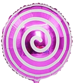 18" Metallic Pink Lollipop Shaped Foil Balloon image 0