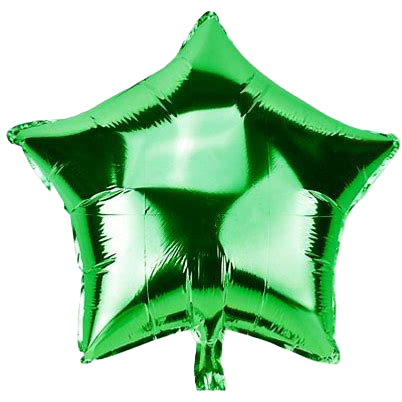18" Emerald Green Star Shaped Foil Balloons image 0