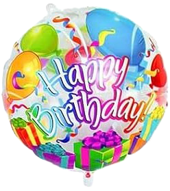 22" Clear 'Happy Birthday' Balloon image 0