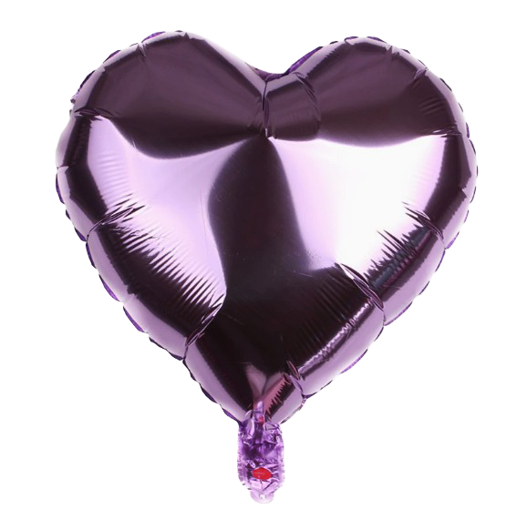 18" Metallic Pink Heart Shaped Foil Balloon image 0