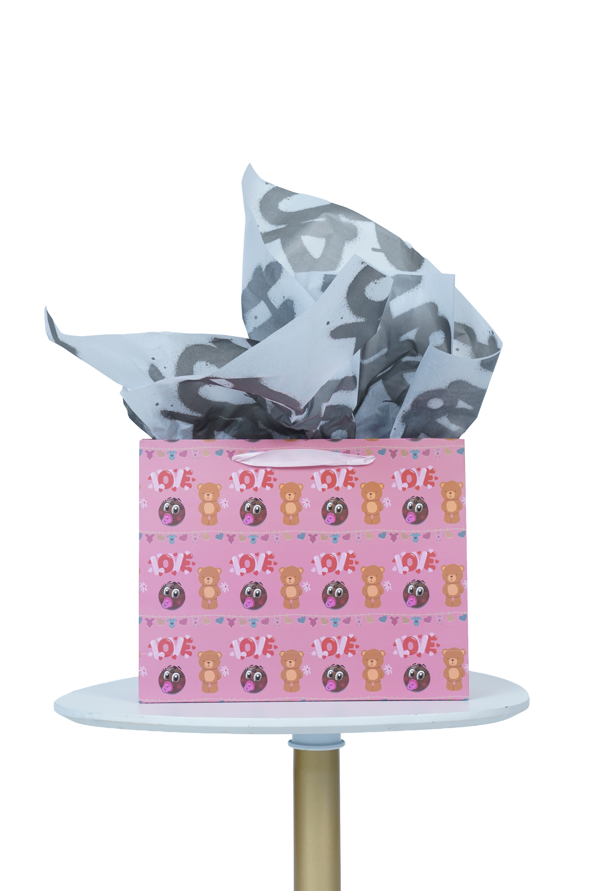 Caricature Gift Bag w/Colored Handles image 0