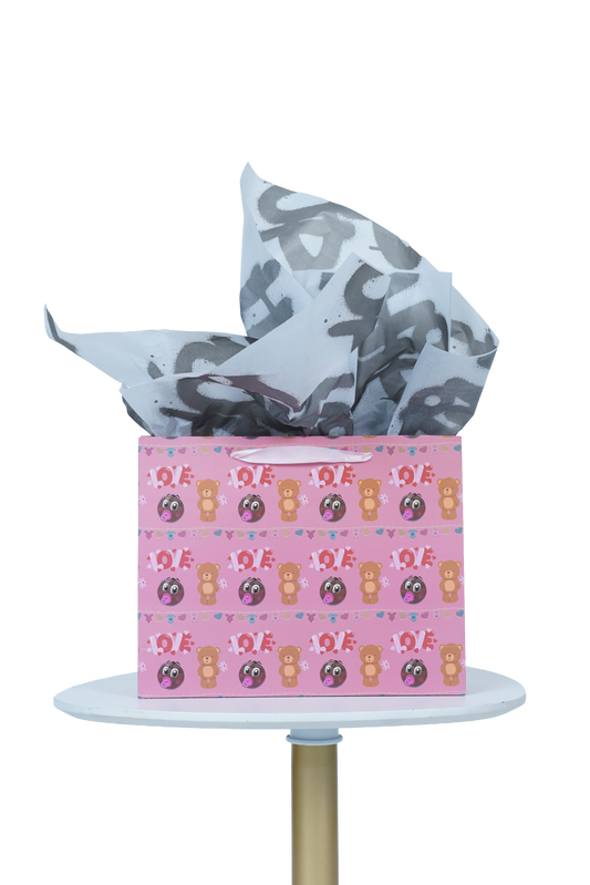 Caricature Gift Bag w/Colored Handles image 0