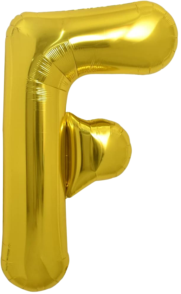 40" Jumbo 'F' Gold Alphabet Foil Balloon image 0