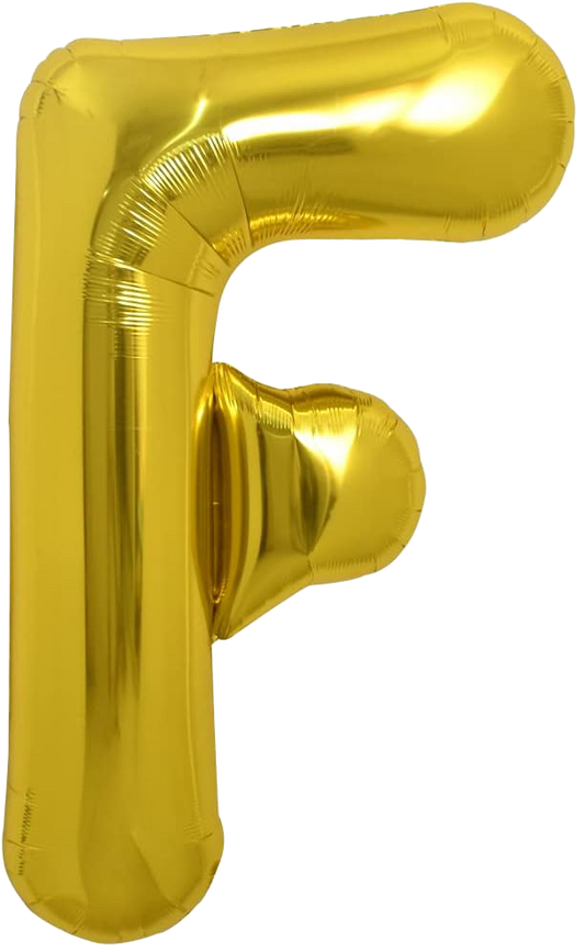 40" Jumbo 'F' Gold Alphabet Foil Balloon image 0