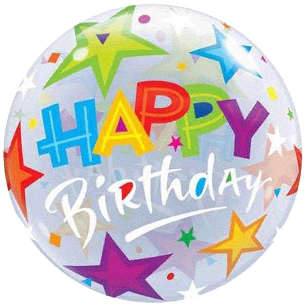 22" Clear 'Happy Birthday' Balloon image 0