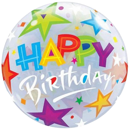 22" Clear 'Happy Birthday' Balloon image 0