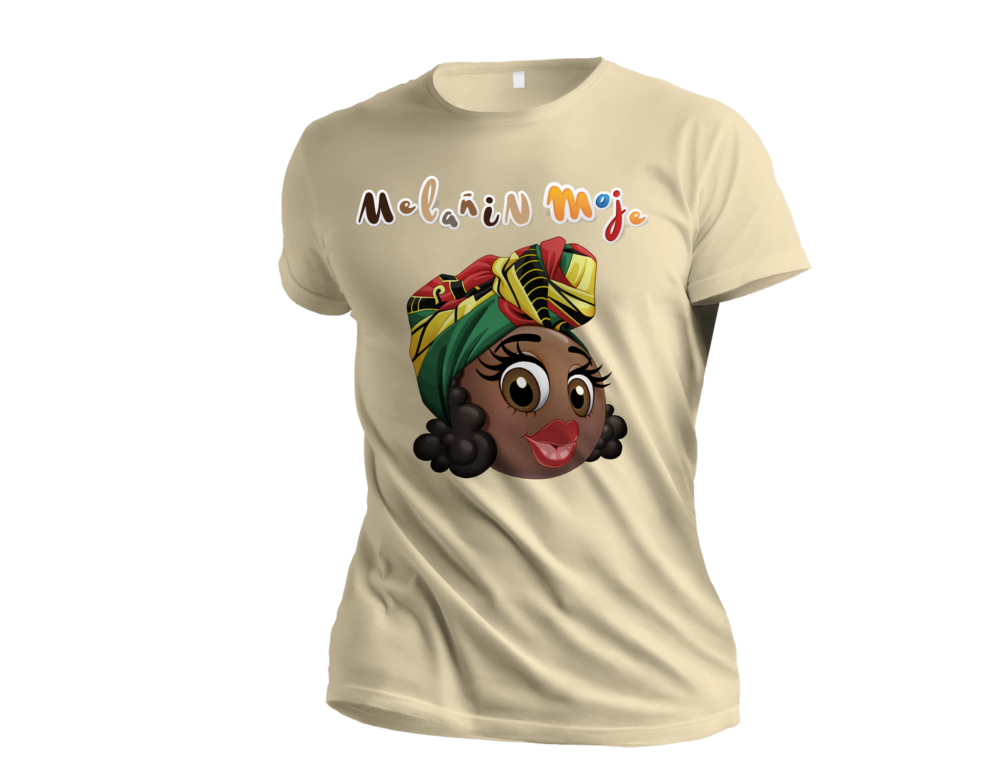 MELANIN "HERITAGE" EMOJI PREMIUM EMBROIDERED & SILK PATCHED T-SHIRT image 0