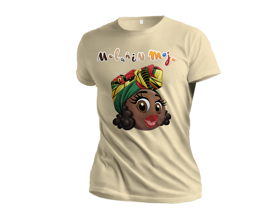 MELANIN "HERITAGE" EMOJI PREMIUM EMBROIDERED & SILK PATCHED T-SHIRT image 0