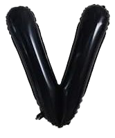 16" Black Letter 'V' Foil Balloon image 0
